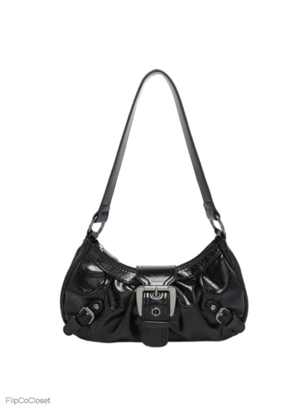 Odorless PU Leather Y2K Goth Punk Hobo Shoulder Bag